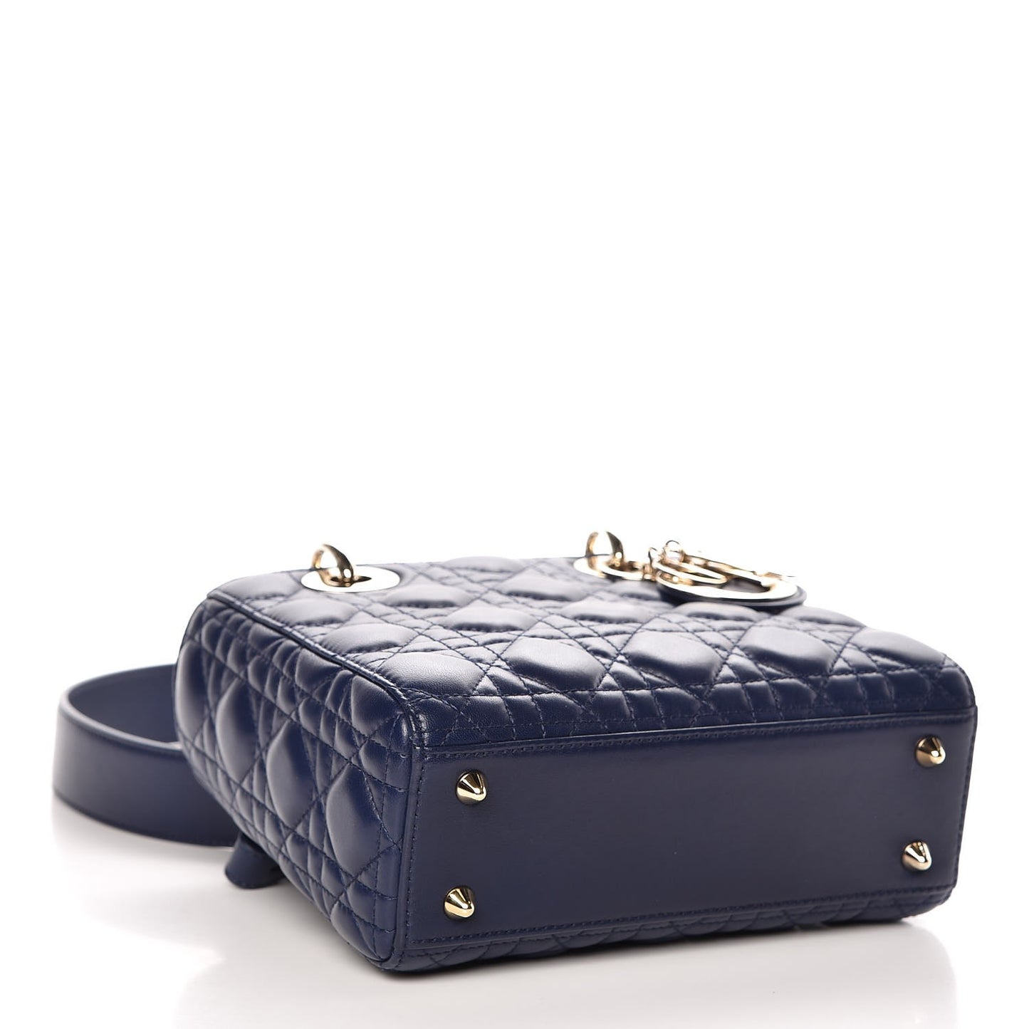 Lambskin Cannage Small Lucky Badges My Lady Dior Navy
