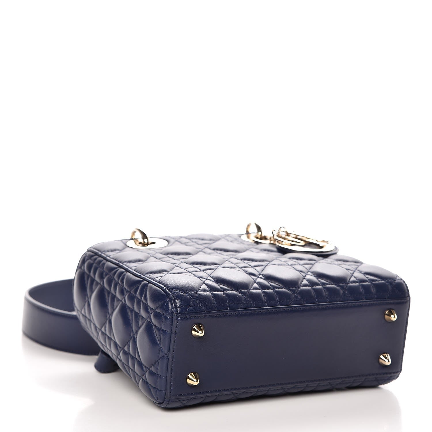 Christian Dior Lambskin Cannage Small Lucky Badges My Lady Dior Navy 4 of 10