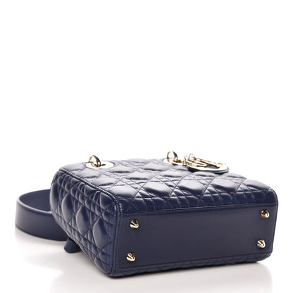 Christian Dior Lambskin Cannage Small Lucky Badges My Lady Dior Navy 4 of 10