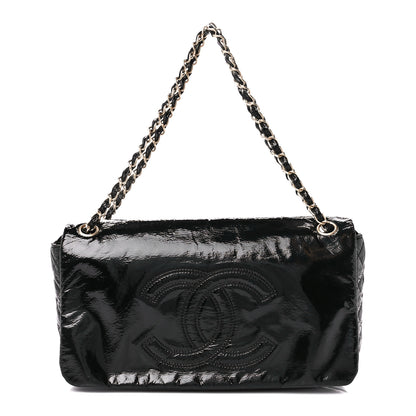 Chanel Vinyl XL Rock and Chain Flap Black 1 of 11