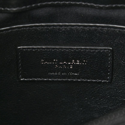 Saint Laurent Calfskin Y Quilted Monogram Small Loulou Chain Satchel Black 6 of 11