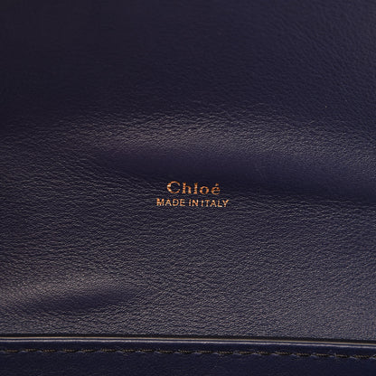 Chloe Calfskin Lizard Embossed Small Aby Day Shoulder Bag Captive Blue 6 of 11