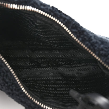 Prada Terry Cloth Mini Re-Edition 2000 Bag Black White 5 of 9