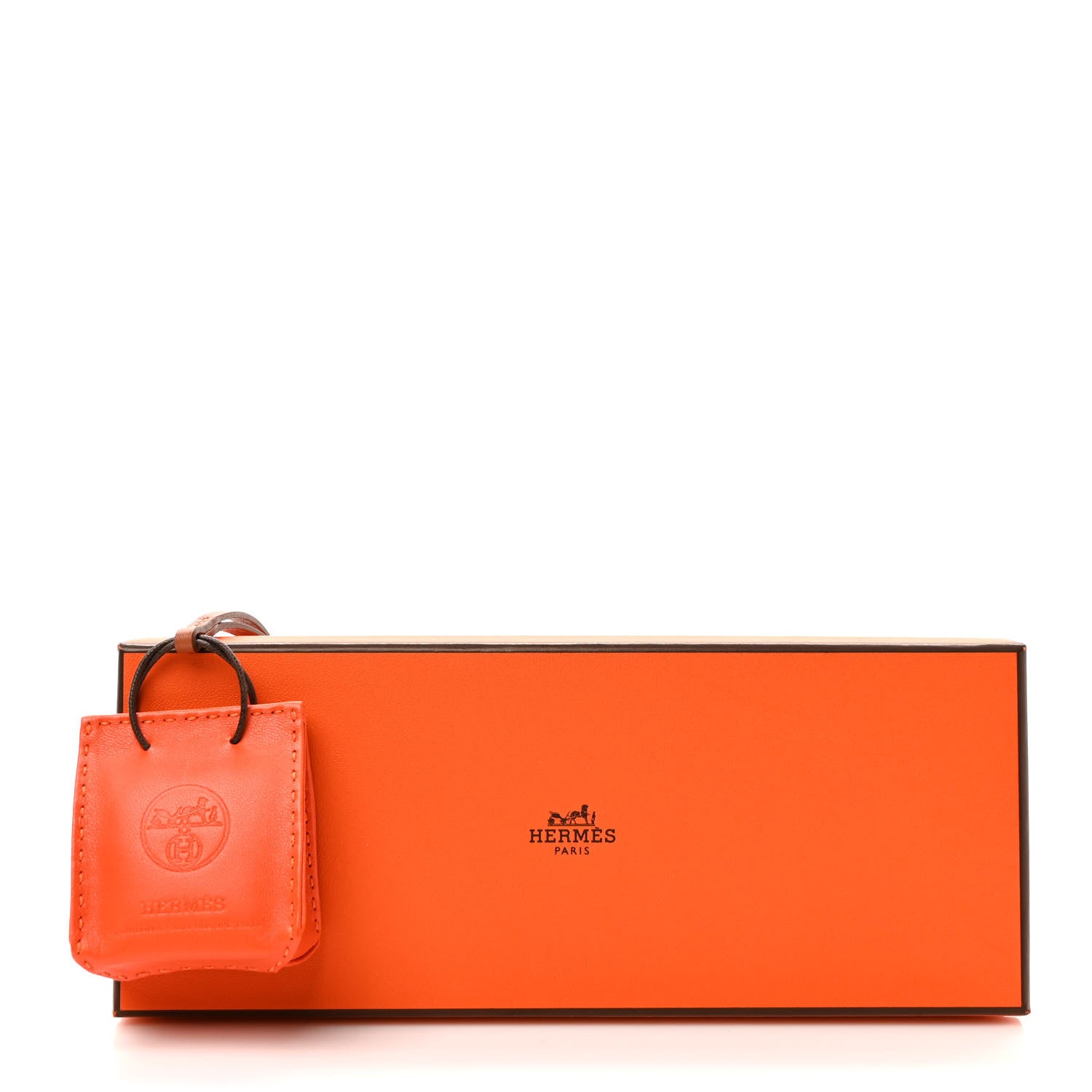 Hermes Milo Lambskin Swift Shopping Bag Charm Feu Gold 4 of 4