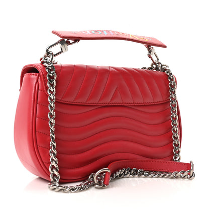 Louis Vuitton Calfskin New Wave Chain MM Ecarlate 3 of 10