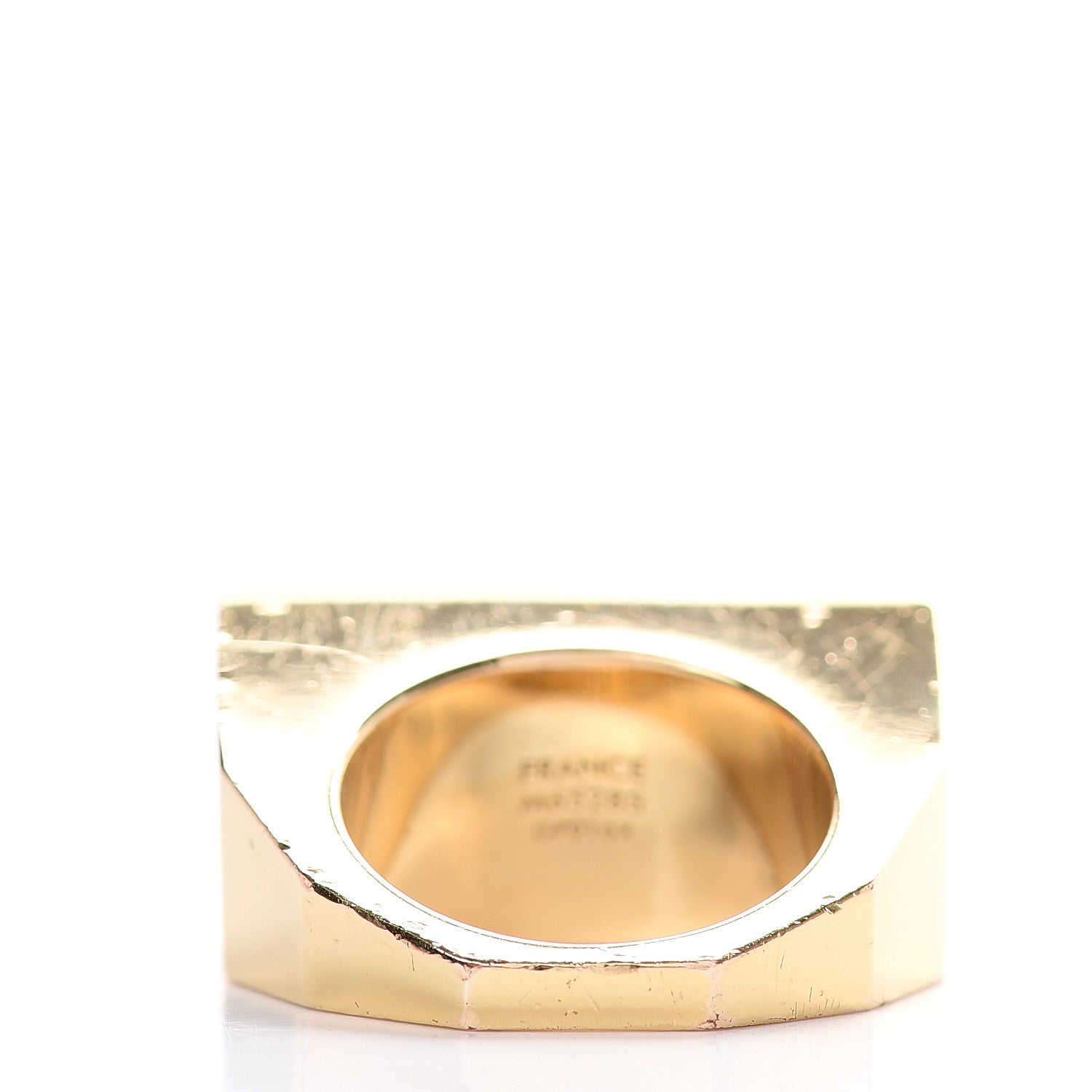 Louis Vuitton Resin Swarovski Crystal Inclusion Ring 6.5 Gold 3 of 7