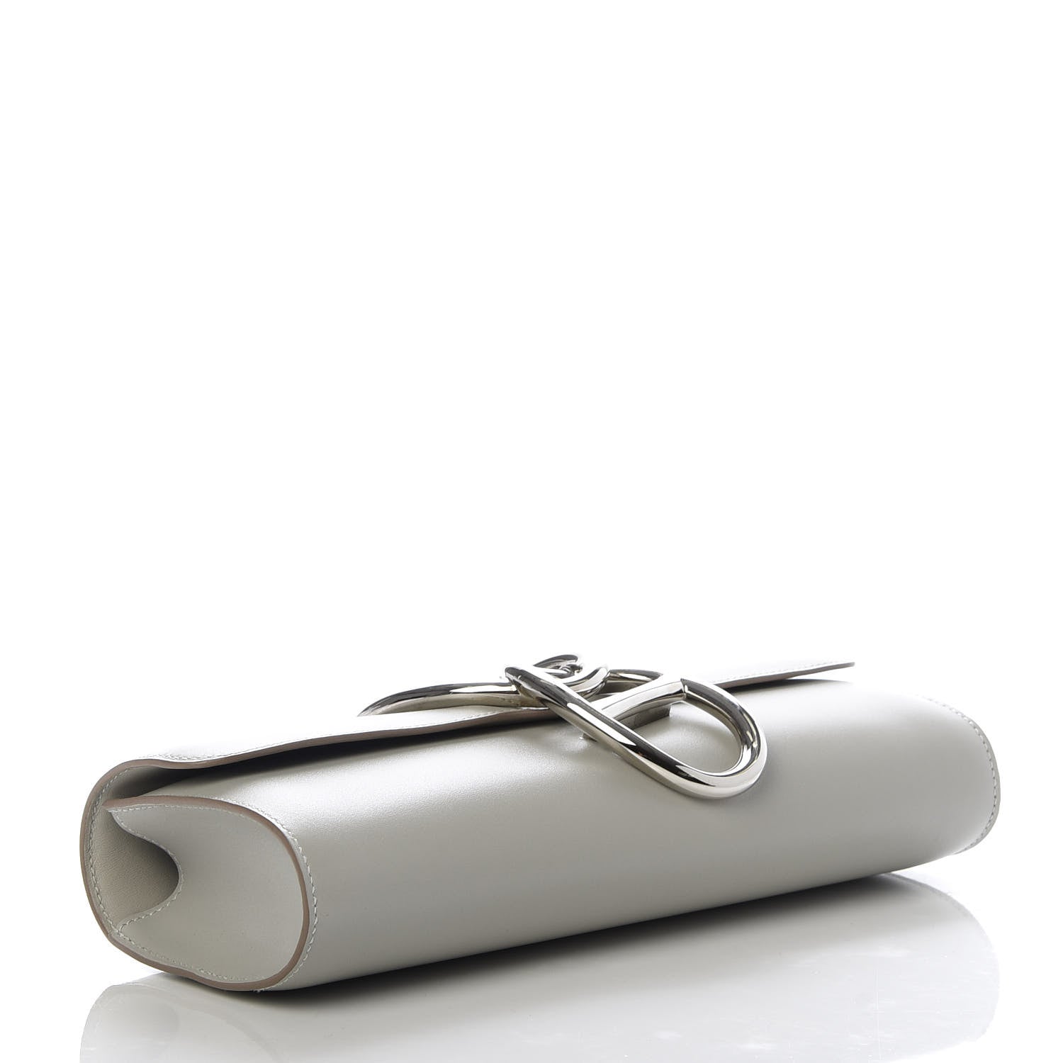 Hermes Tadelakt Egee Clutch Gris Perle 4 of 9