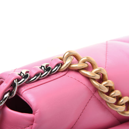 Chanel Lambskin Quilted Medium 19 Flap Pink 15 of 17