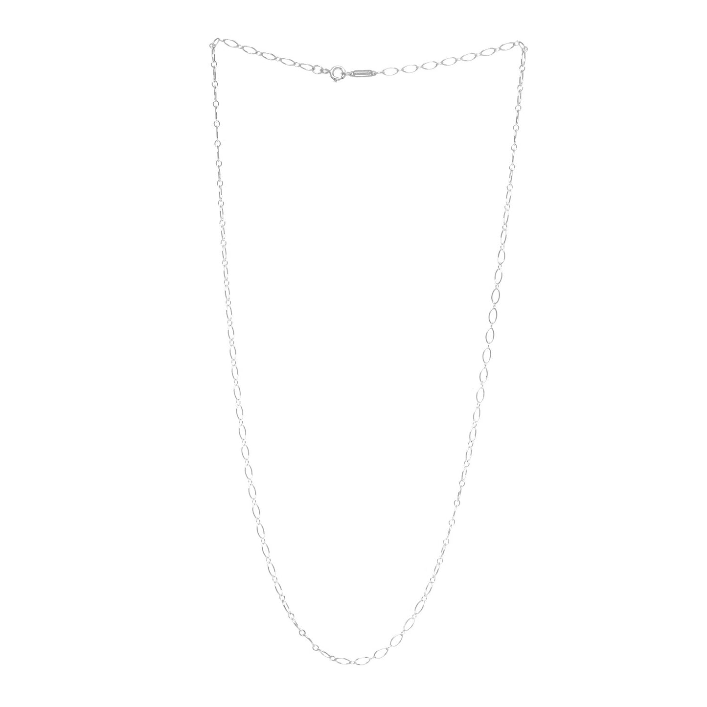 Sterling Silver Oval Link Chain Necklace 20"
