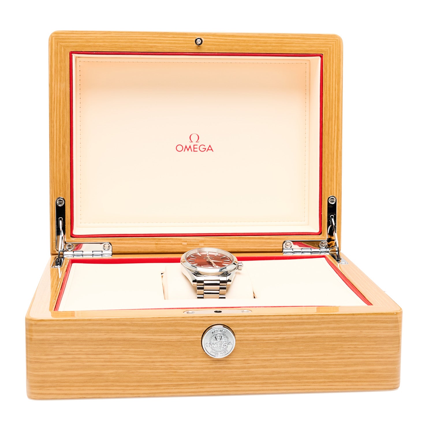 Omega Stainless Steel 38mm Seamaster Aqua Terra Master Co-Axial Chronometer Automatic Watch Red 220.10.38.20.13.003 5 of 5