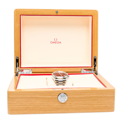 Omega Stainless Steel 38mm Seamaster Aqua Terra Master Co-Axial Chronometer Automatic Watch Red 220.10.38.20.13.003 5 of 5