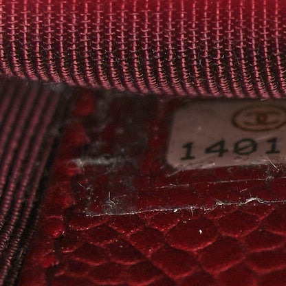 Chanel Caviar Quilted Wallet on Chain WOC Burgundy 8 of 11