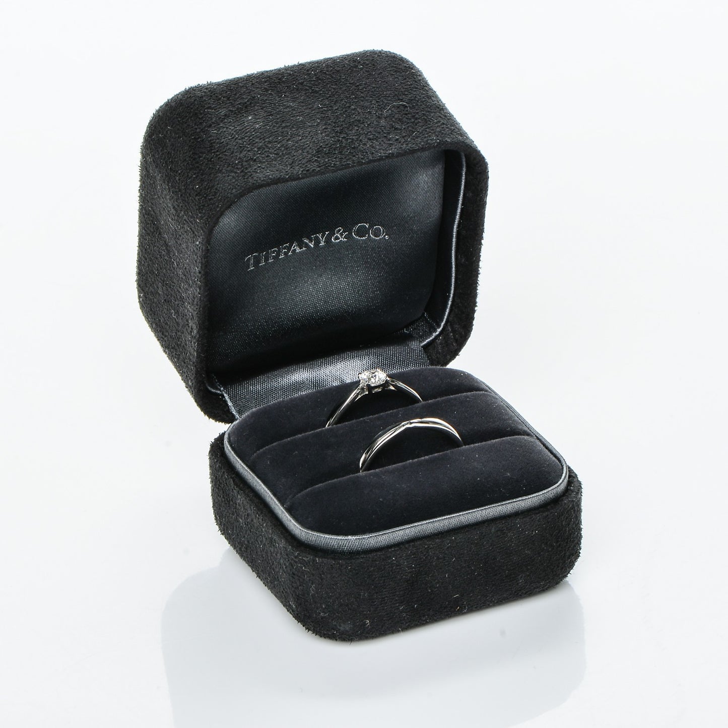 Platinum Diamond Harmony Engagement Ring Wedding Band Set 63 10.25