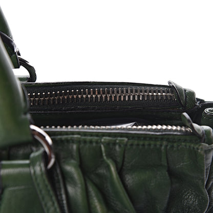 Prada Nappa Gaufre Double Zip Tote Green 15 of 22