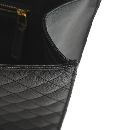 Saint Laurent Grain De Poudre Large Tri-Quilt Monogram Satchel Black 11 of 20