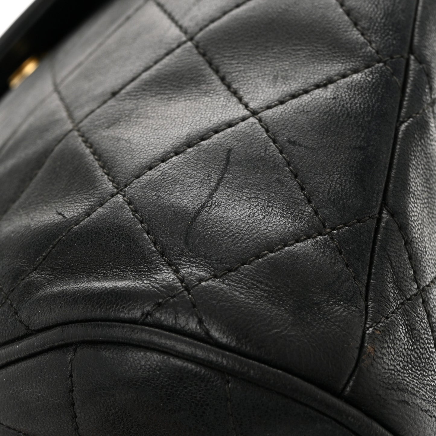Lambskin Quilted CC Tassel Flap Black