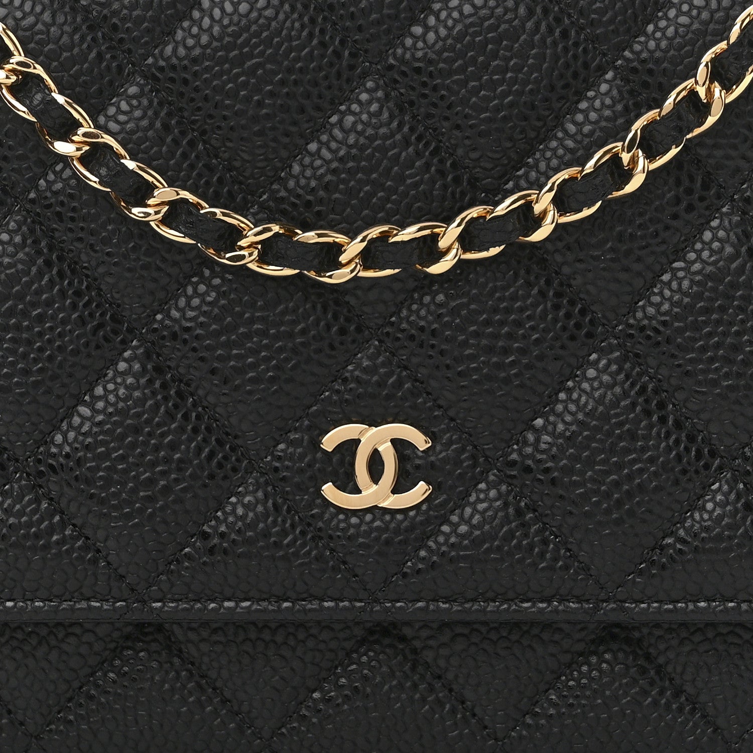 Chanel Caviar Quilted Wallet on Chain WOC Black 9 of 11
