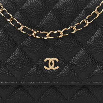 Chanel Caviar Quilted Wallet on Chain WOC Black 9 of 11