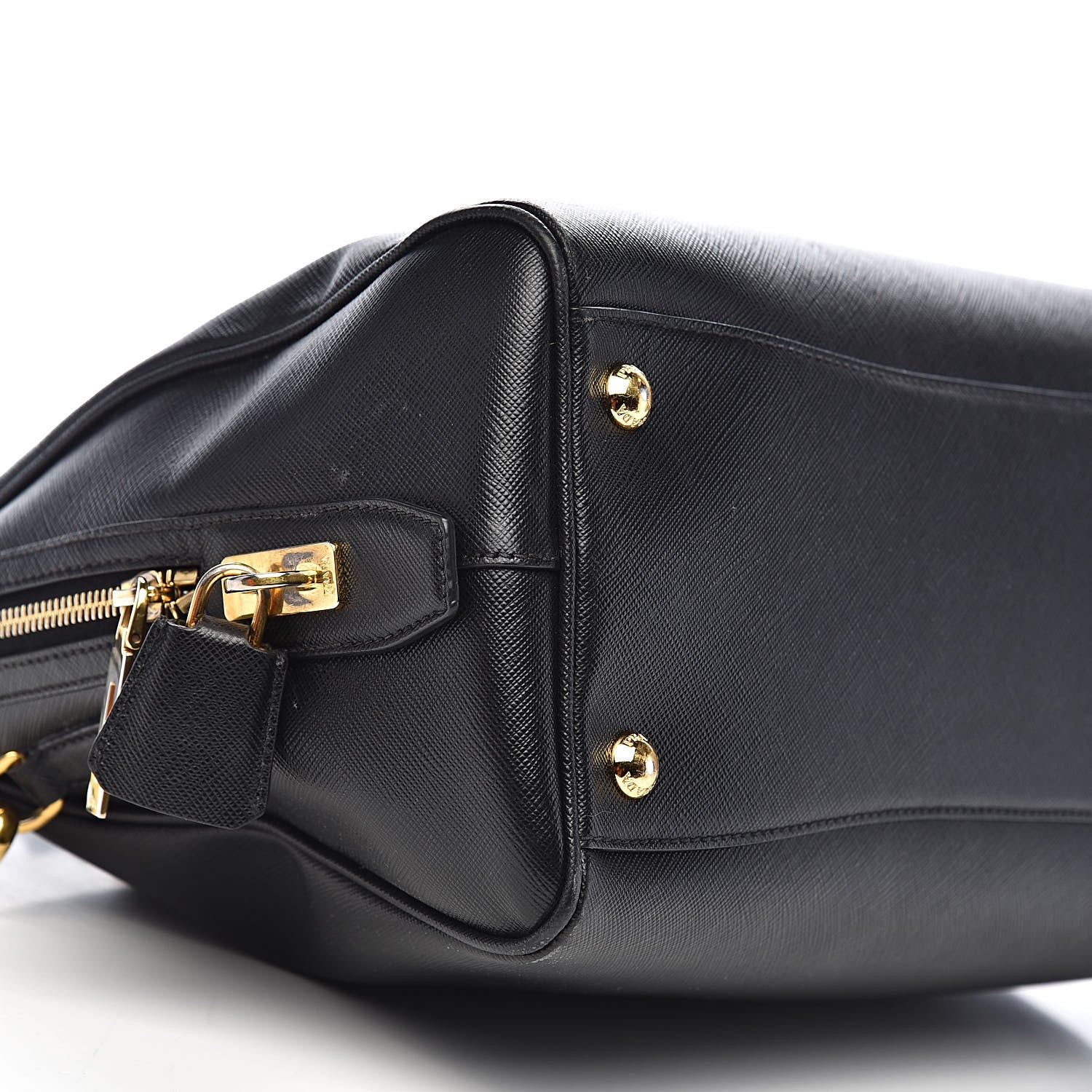 Prada Saffiano Lux Bowler Black 10 of 14