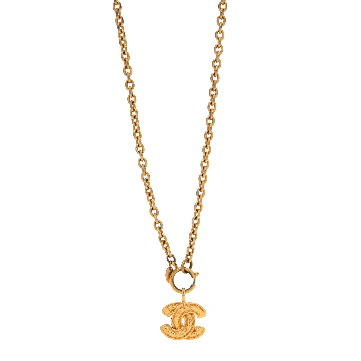 Chanel Quilted CC Chain Necklace Gold 1 of 6