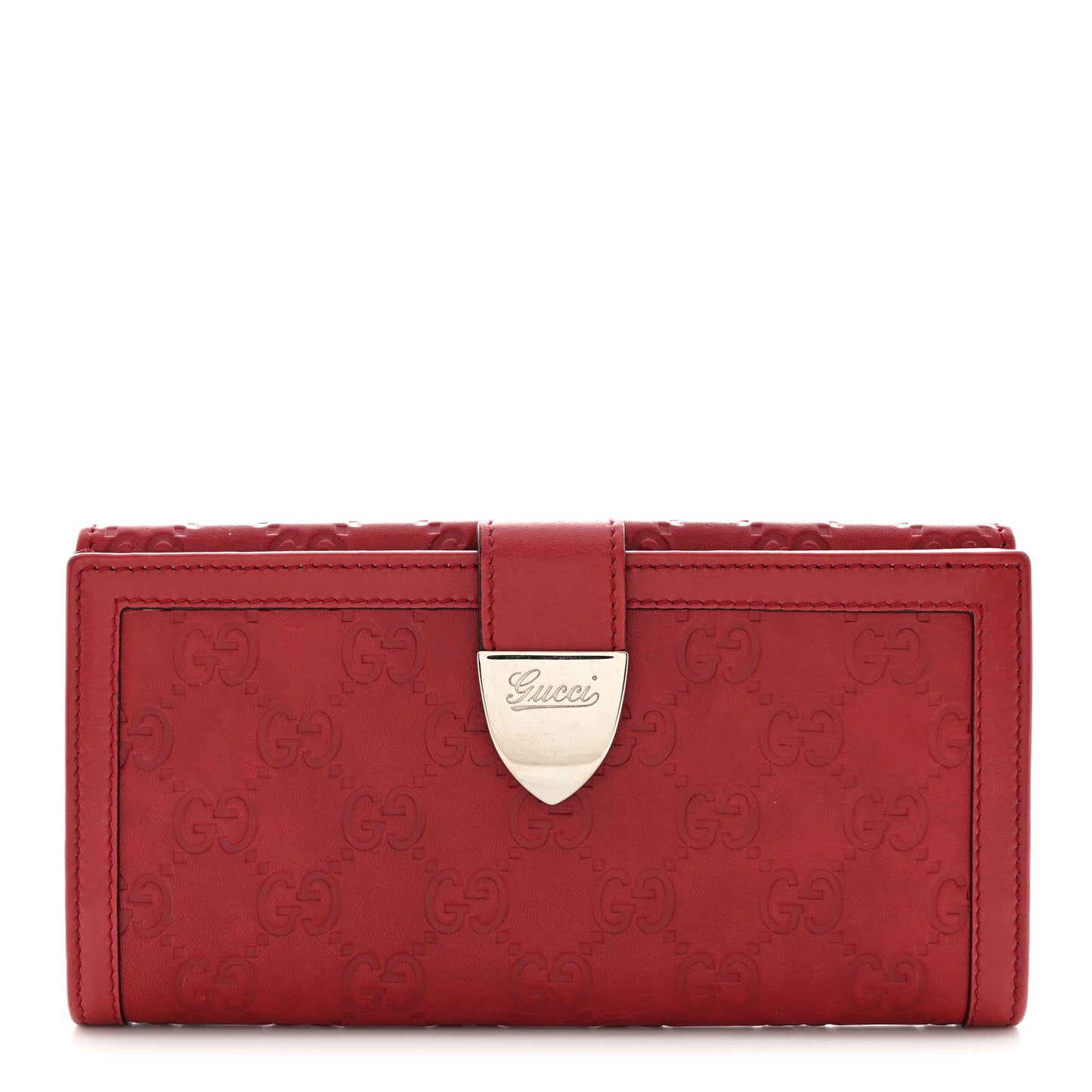 Guccissima Continental Wallet Red