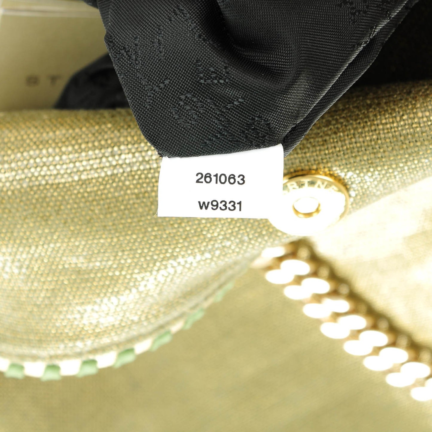 Metallic Linen Small Falabella Tote Camouflage