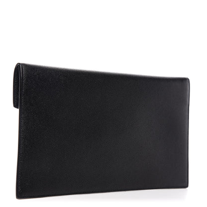 Saint Laurent Grain De Poudre Uptown Pouch Black 2 of 6