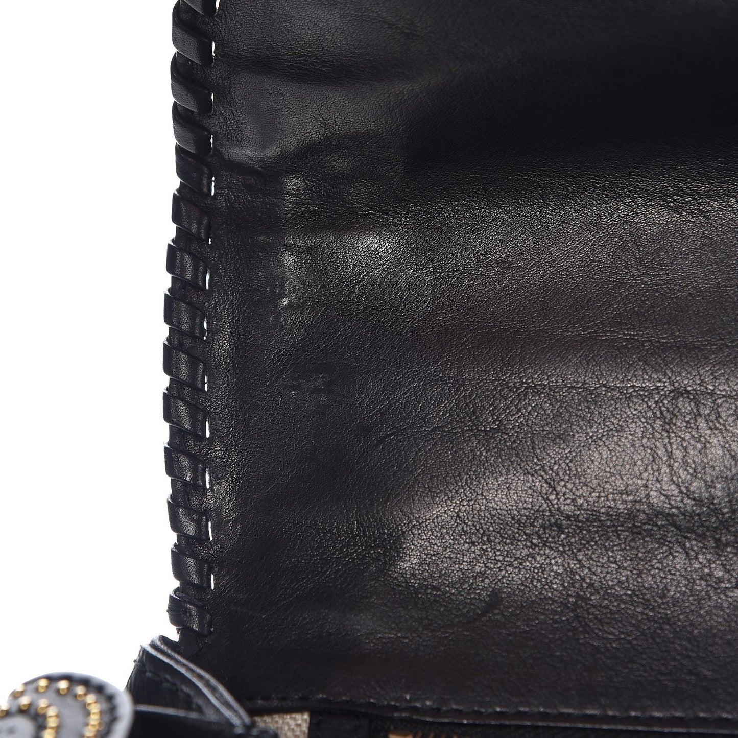 Calfskin New Bamboo Large Top Handle Bag Black