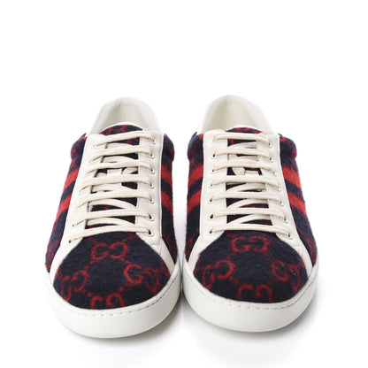 Gucci Covered Wool Big GG Monogram Mens Sneakers 12 Blue Red Mystic White 2 of 9