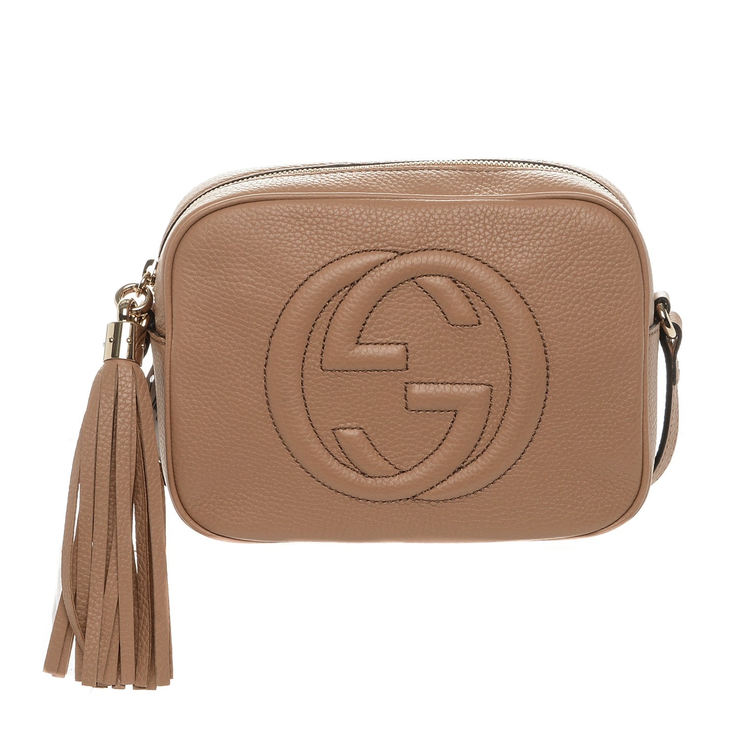 Gucci Pebbled Calfskin Small Soho Disco Bag Camelia 1 of 7