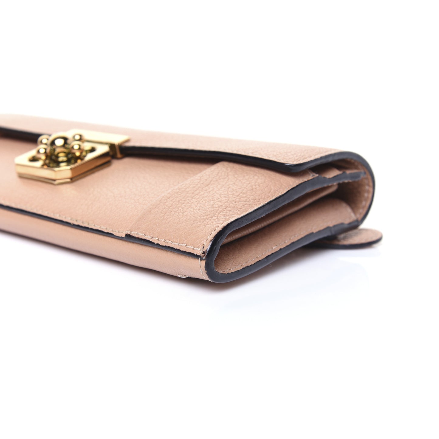 Goatskin Elsie Long Wallet Gingerbread