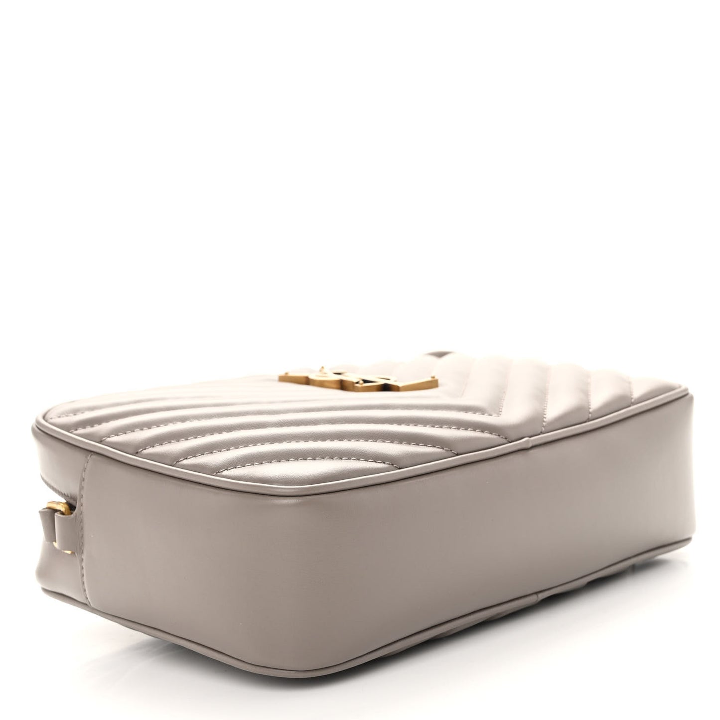 Calfskin Matelasse Monogram Lou Camera Bag Greyish Brown