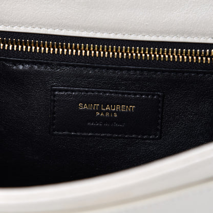 Saint Laurent Lambskin Matelasse Amalia Chain Shoulder Bag Creama Soft 8 of 10