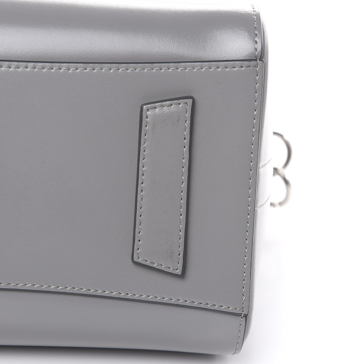Shiny Lord Calfskin Small Antigona Pearl Grey