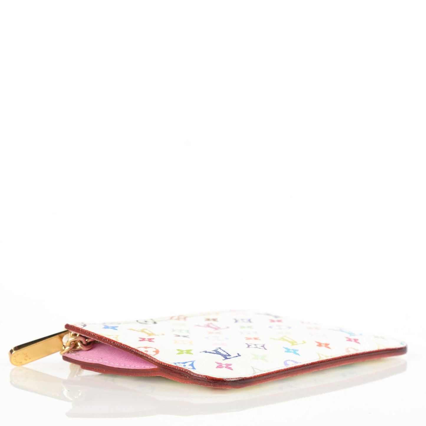 Monogram Multicolor Key Pouch White Litchi