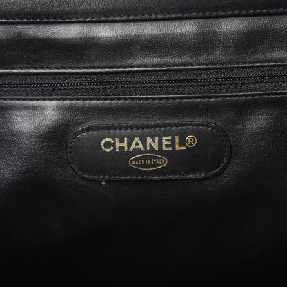 Chanel Calfskin Stitched XL Weekender Black 6 of 24