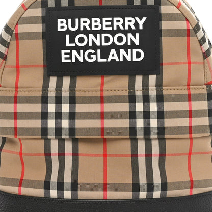 Burberry House Check Canvas Calfskin Small Nico Backpack Archive Beige 7 of 9