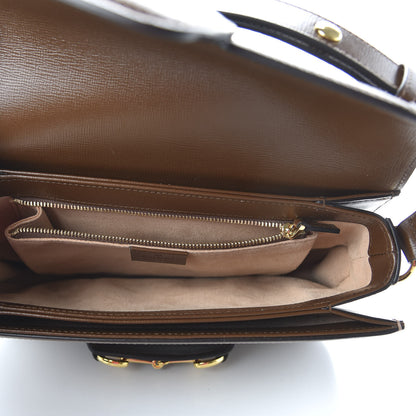 Gucci GG Supreme Monogram Horsebit 1955 Shoulder Bag Beige Brown Sugar 5 of 10