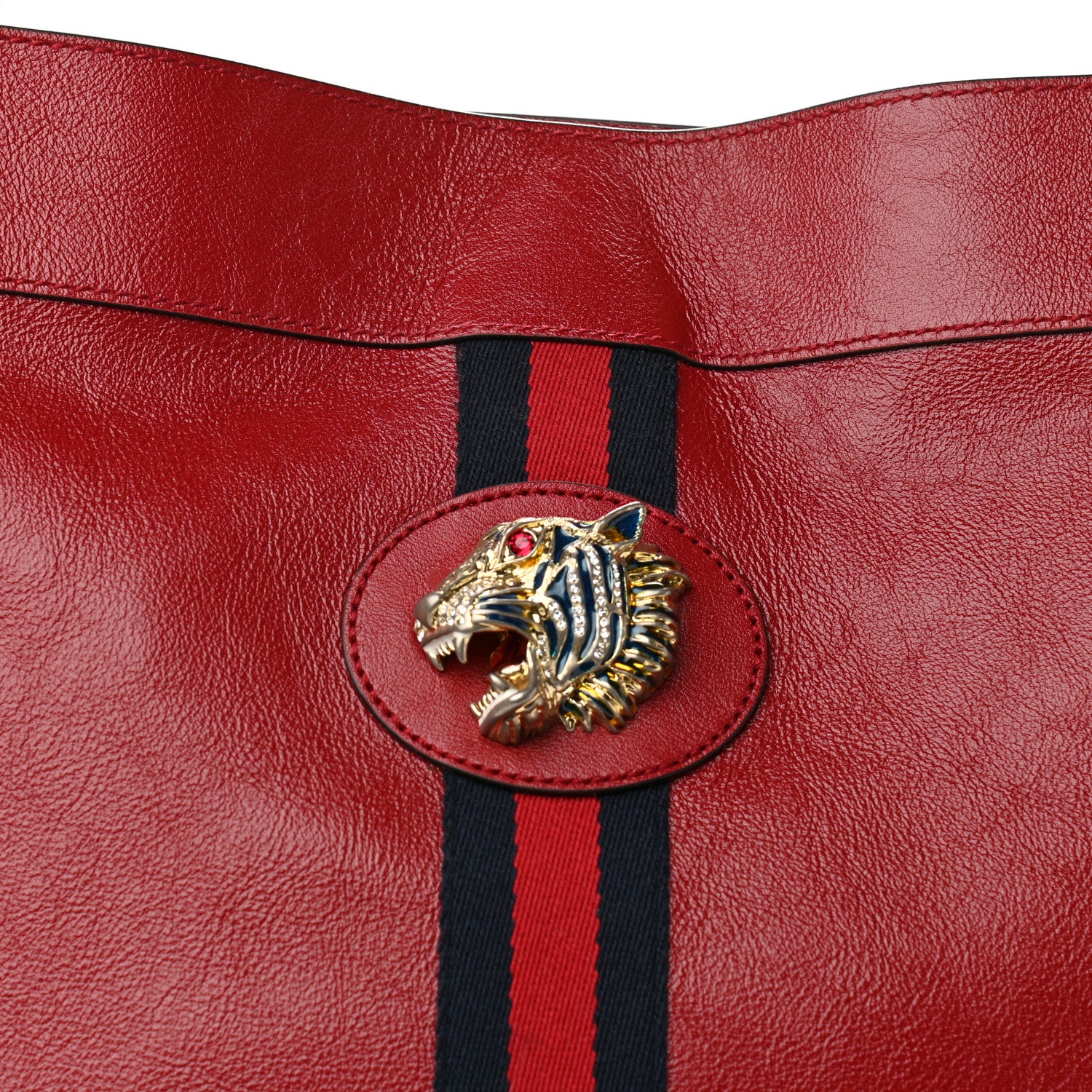 Gucci Calfskin Large Rajah Chain Tote Romantic Cherry 9 of 11