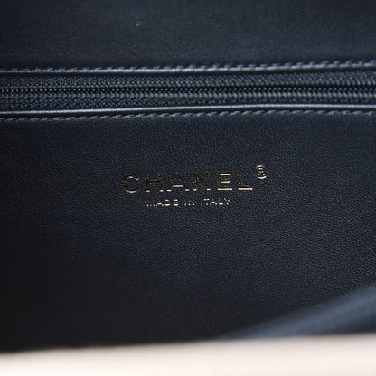 Chanel Caviar Quilted Medium CC Filigree Vanity Case Beige Black 5 of 9