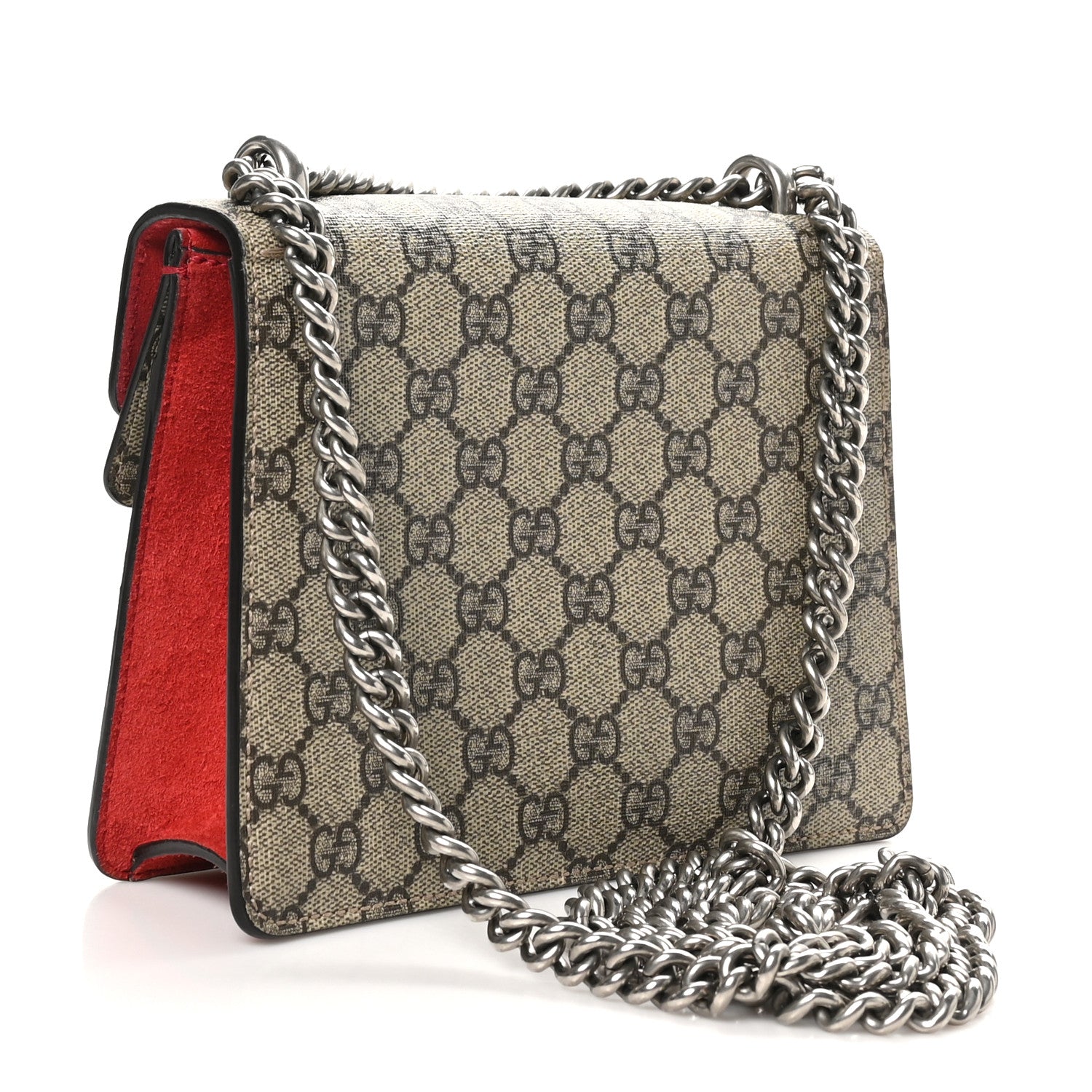 Gucci GG Supreme Monogram Mini Dionysus Shoulder Bag Hibiscus Red 3 of 10
