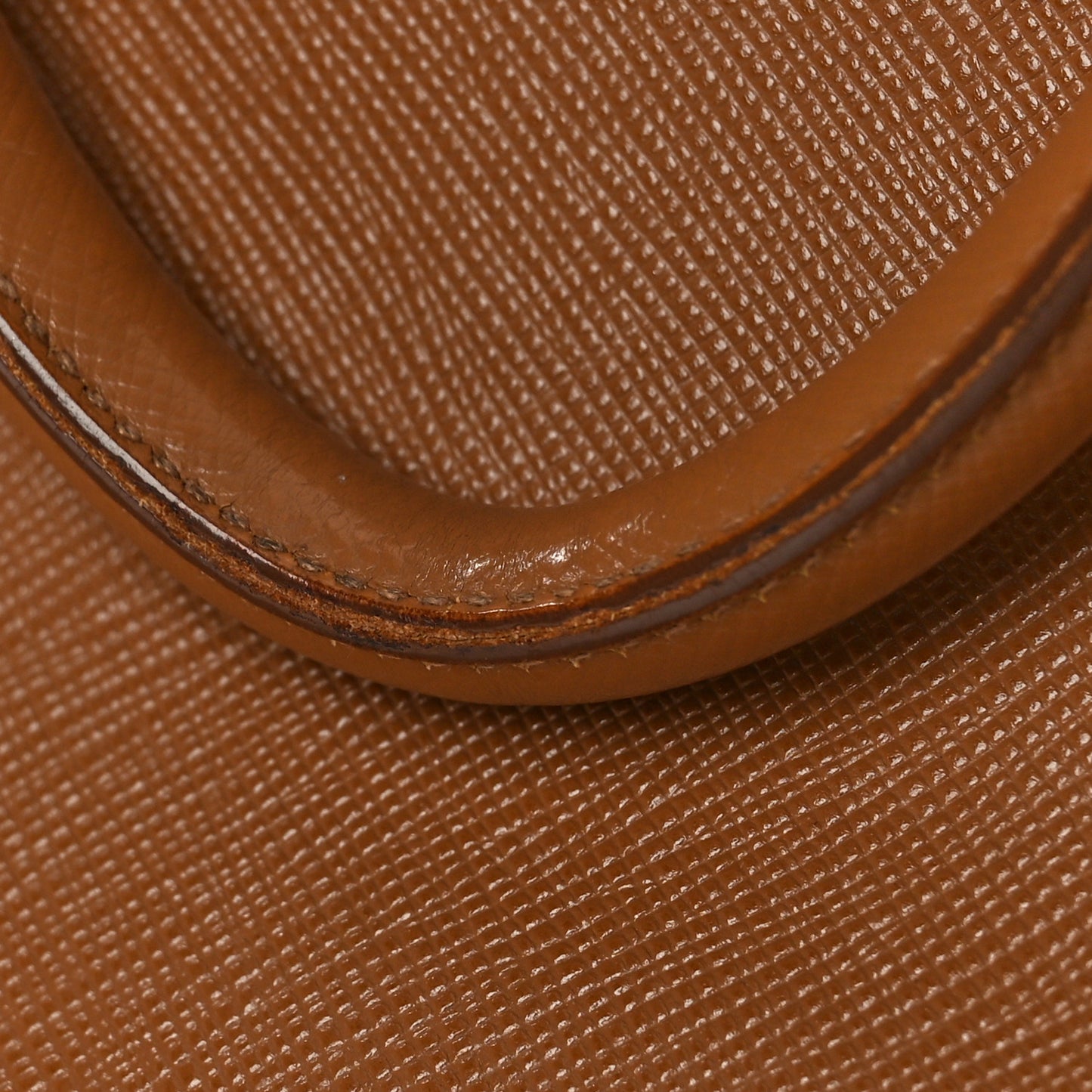 Saffiano Lux Colorblock Medium Galleria Double Zip Tote Caramel Papaya