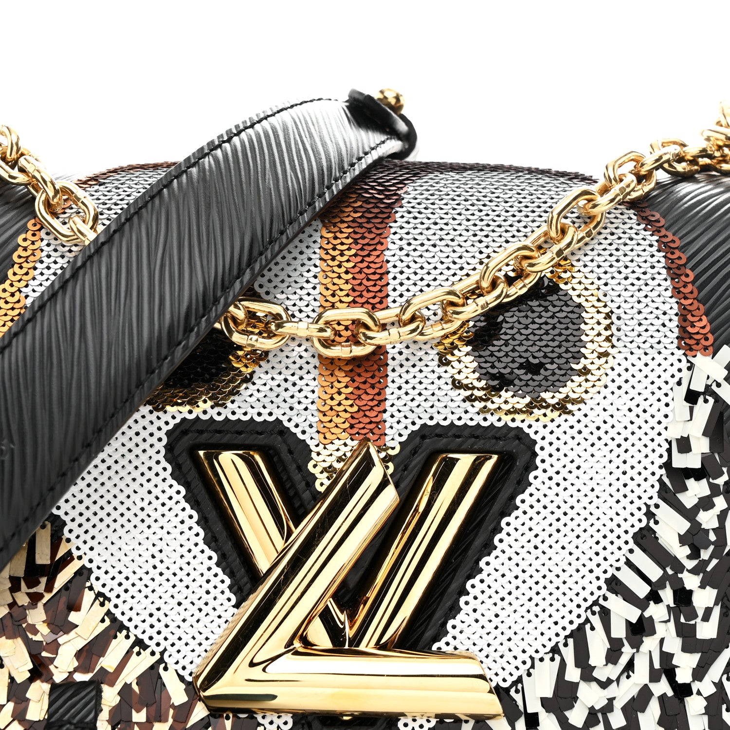 Louis Vuitton Epi Sequins Twist Shoulder Bag MM Black 9 of 12