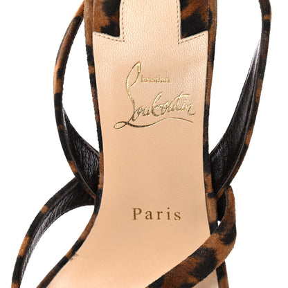 Christian Louboutin Veau Velours Taralita 85 Thong Sandals 37 Leo 9 of 13