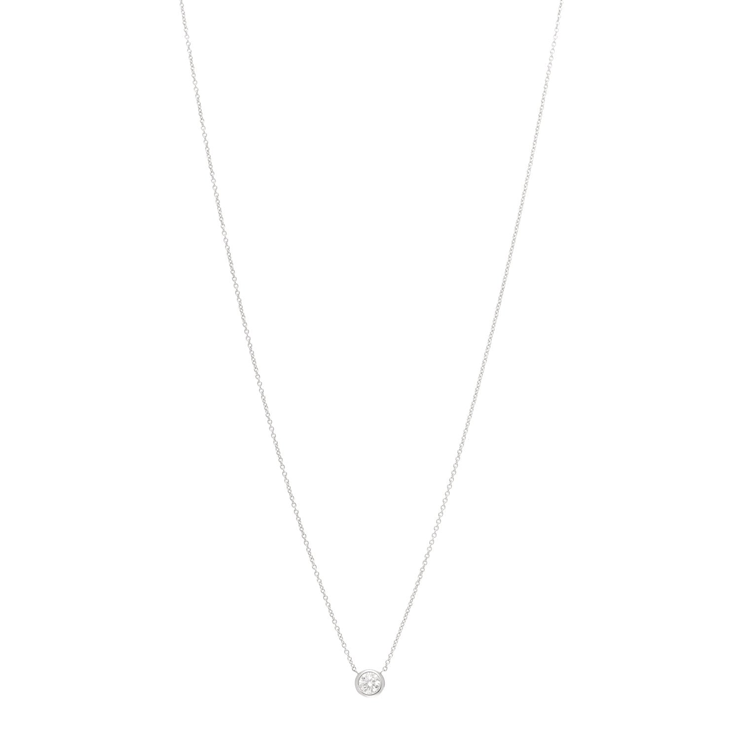Roberto Coin 18K White Gold Diamond .24ct Diamonds by the Inch Pendant Necklace 1 of 6