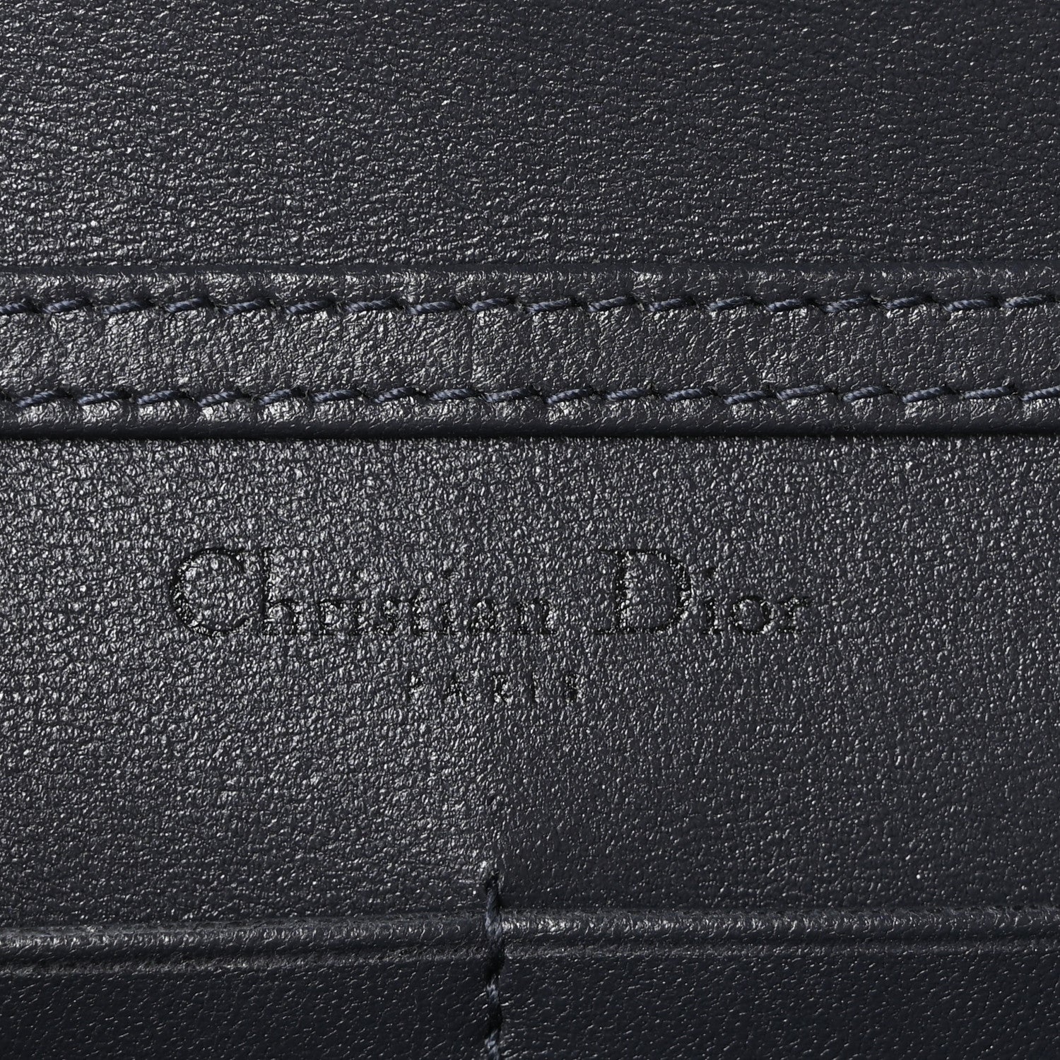 Christian Dior Metallic Patent Micro-Cannage Diorama Wallet on Chain Pouch Onyx Black 6 of 10