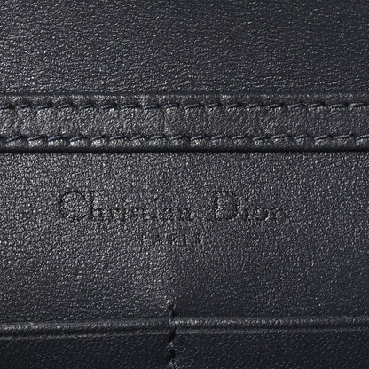 Christian Dior Metallic Patent Micro-Cannage Diorama Wallet on Chain Pouch Onyx Black 6 of 10