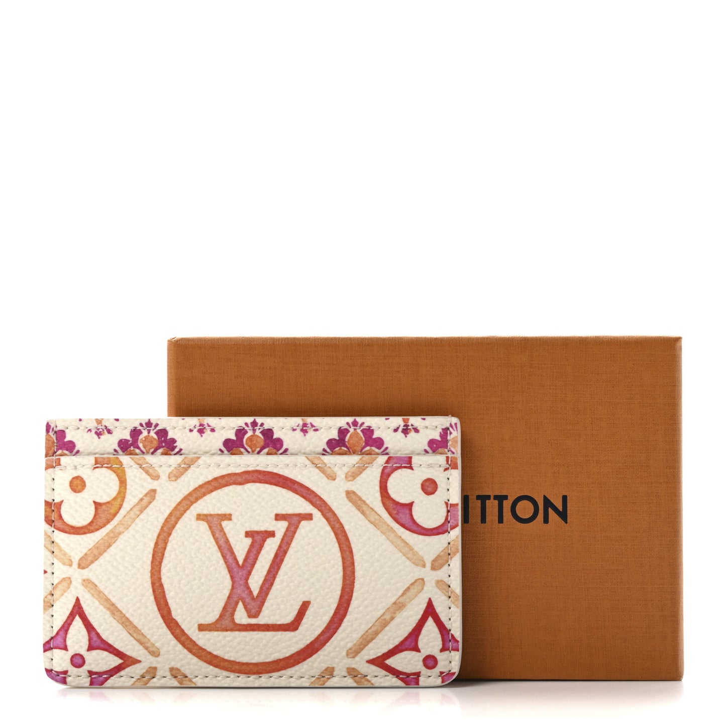 Monogram Tiles By The Pool Card Holder Coral