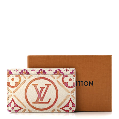 Louis Vuitton Monogram Tiles By The Pool Card Holder Coral 7 of 7