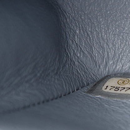 Chanel Iridescent Caviar Quilted Medium Double Flap Light Grey 7 of 14